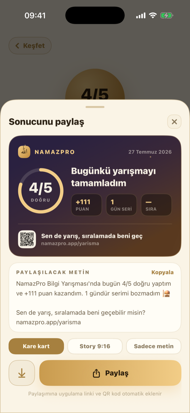 Sonuç paylaşımı